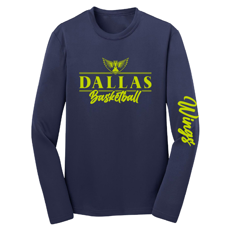Dallas Youth Long Sleeve Performance T-Shirt