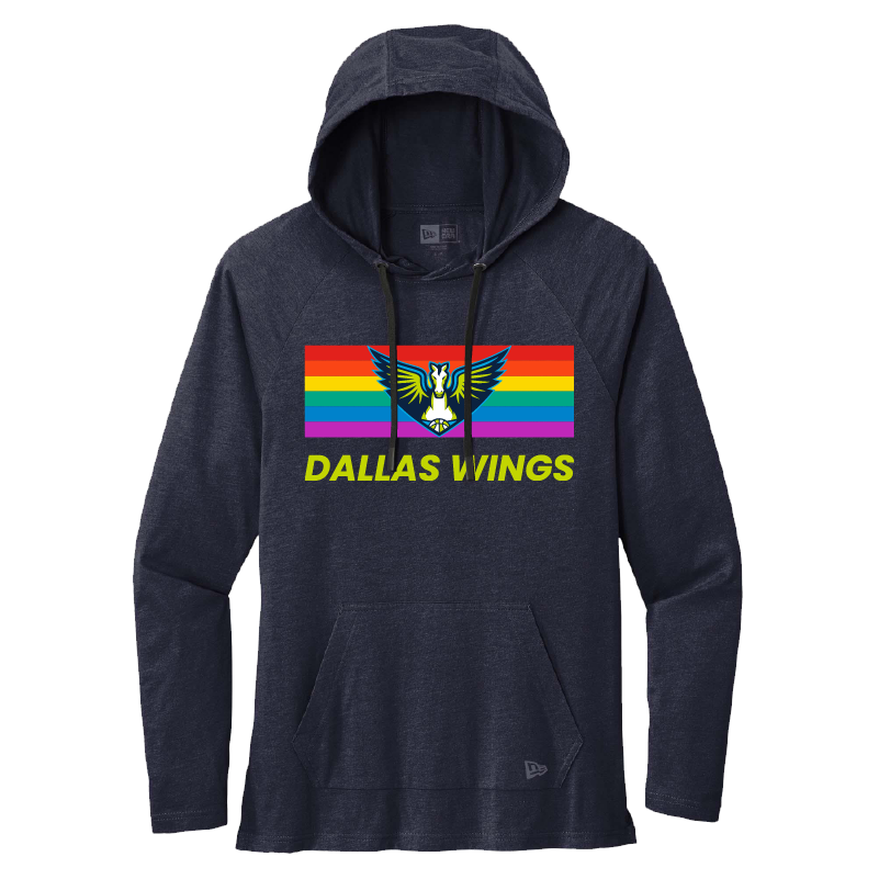 Wings Tri-Blend Pride Flag Hoodie T-Shirt