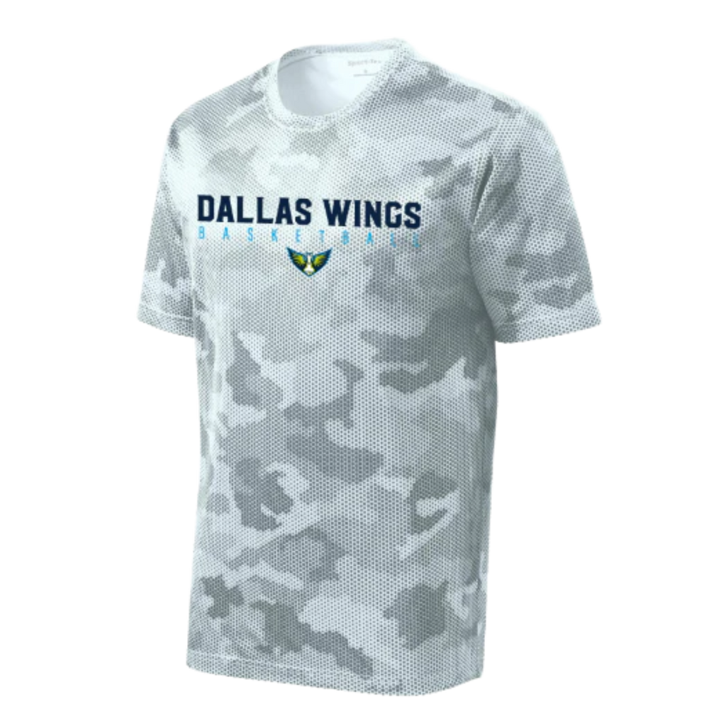 Wings Basketball Camohex Performance TShirt Dallas Wings Shop by Campus Customs