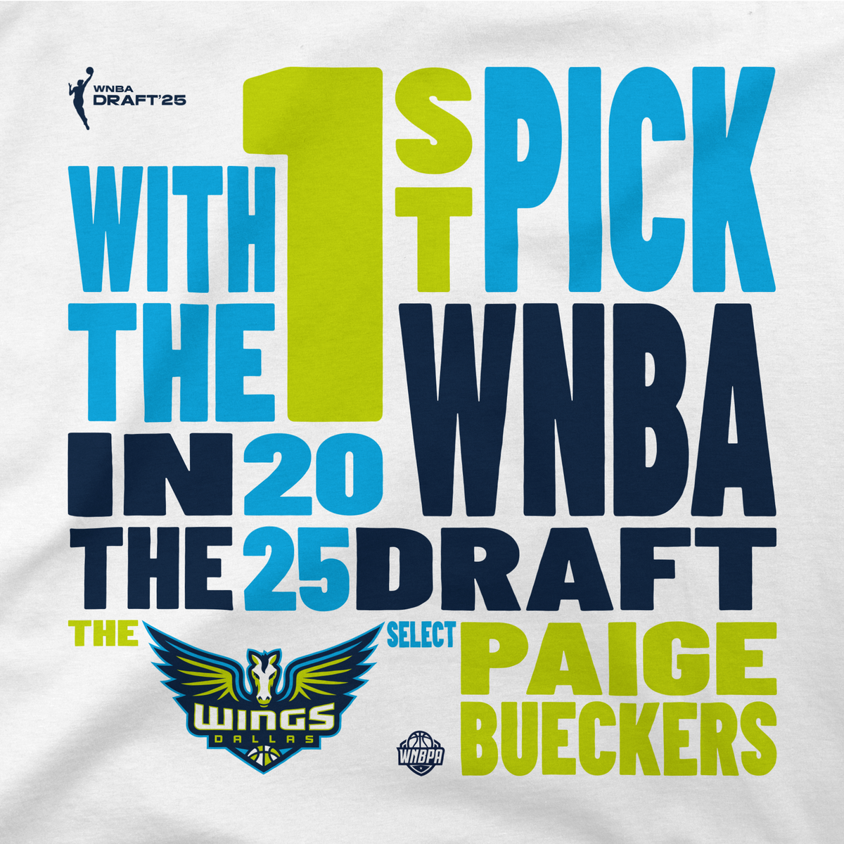 1st Overall Pick T-Shirt- Paige Bueckers