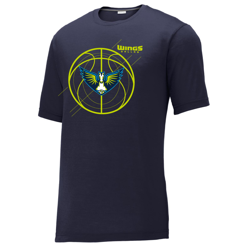 Wings Outline Ball Performance T-Shirt
