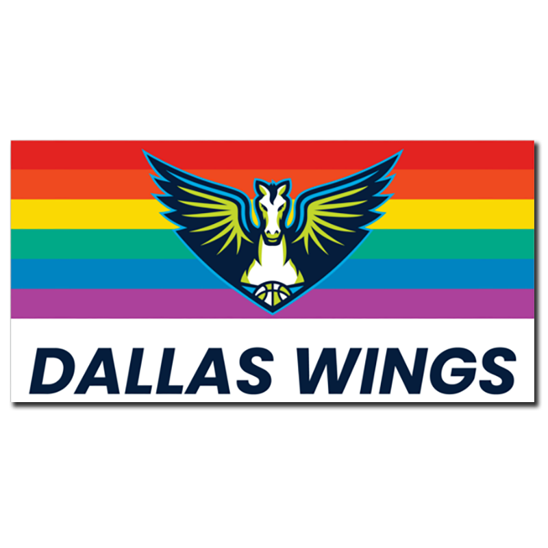 Wings Pride Flag Vinyl Decal Dallas Wings Shop by Campus Customs