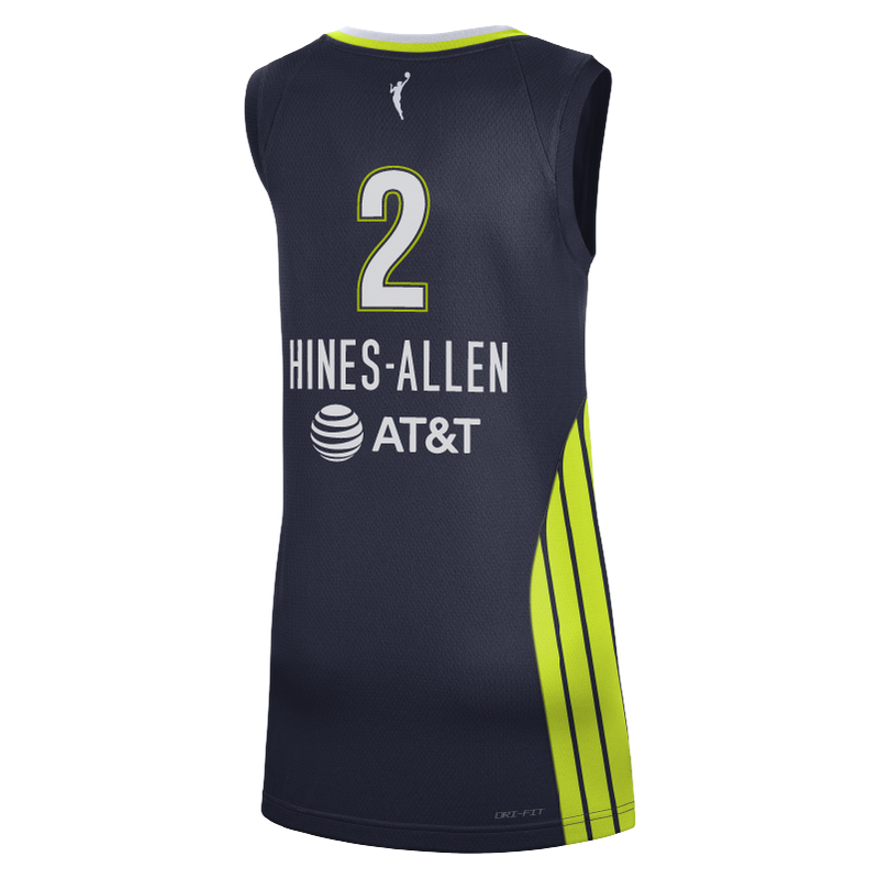 Youth Nike Explorer Jersey in blue with the number 2 and the text 'Dallas' on the front, brand logo, and a small 'GEM' logo below.