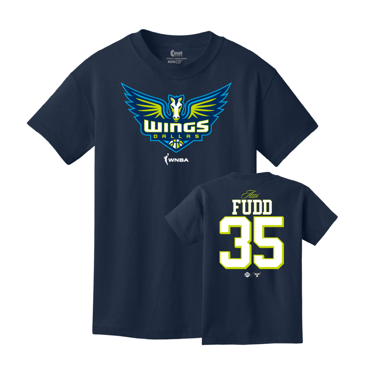 Dallas Wings Youth Icon Name & Number T-Shirt - Fudd Both