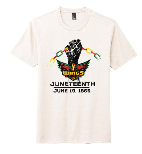 Wings Juneteenth Oatmeal Tri-Blend T-Shirt