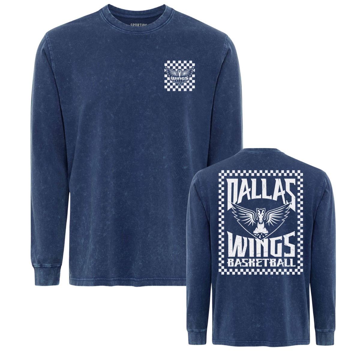 Wings Checkered Long Sleeve T-Shirt