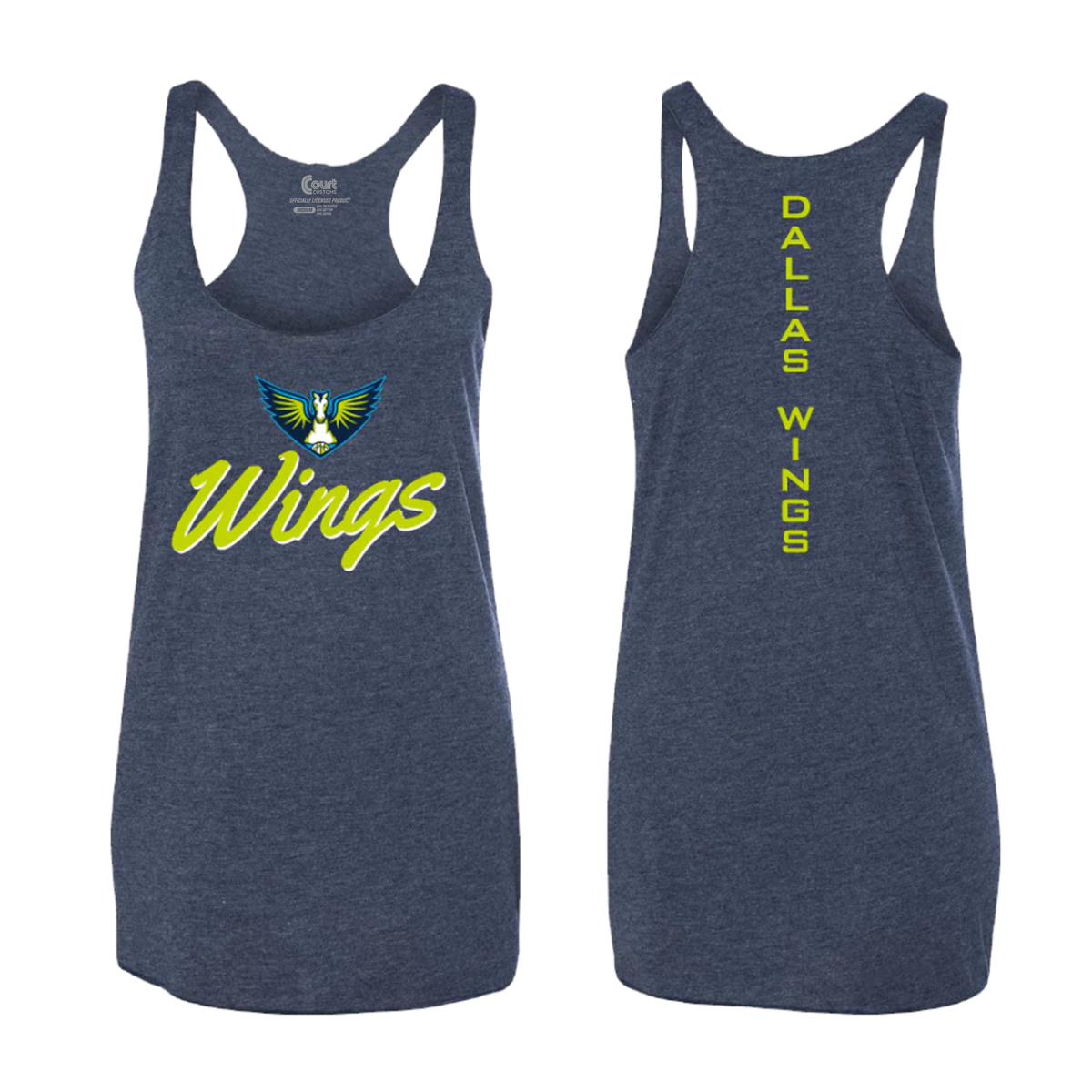Wings Ladies' Tri-Blend Racer Tank