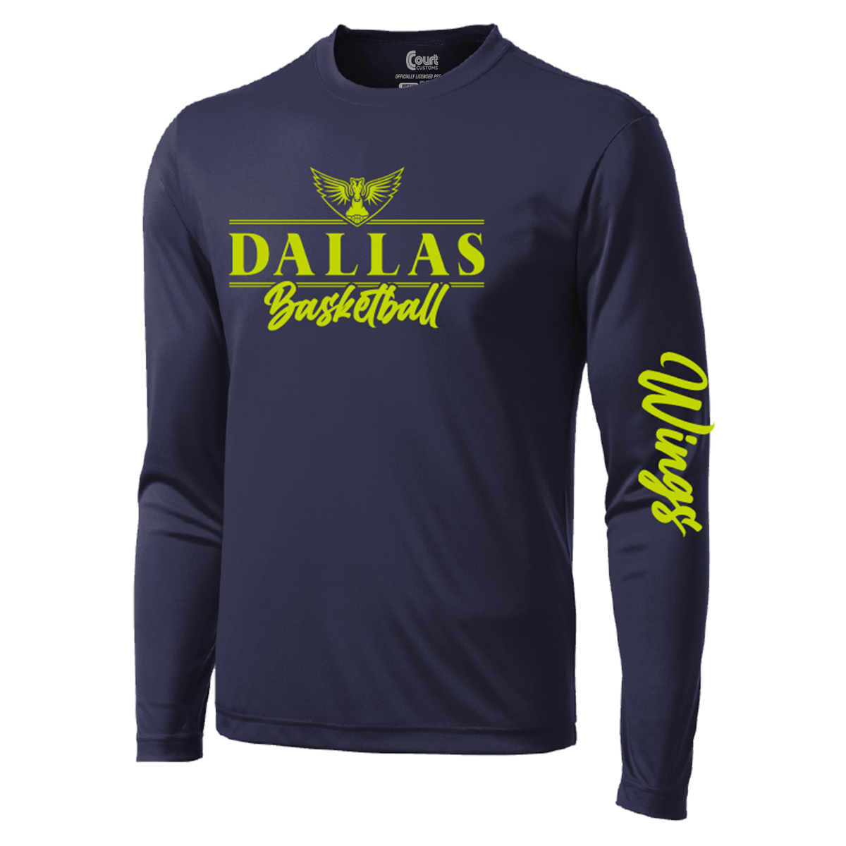 Dallas Wings Long Sleeve Performance T-Shirt