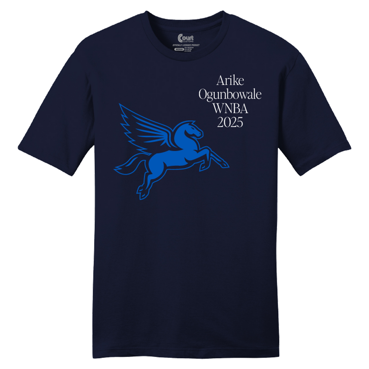 Dallas Wings Pegasus Name & Number T-Shirt - Arike Ogunbowale
