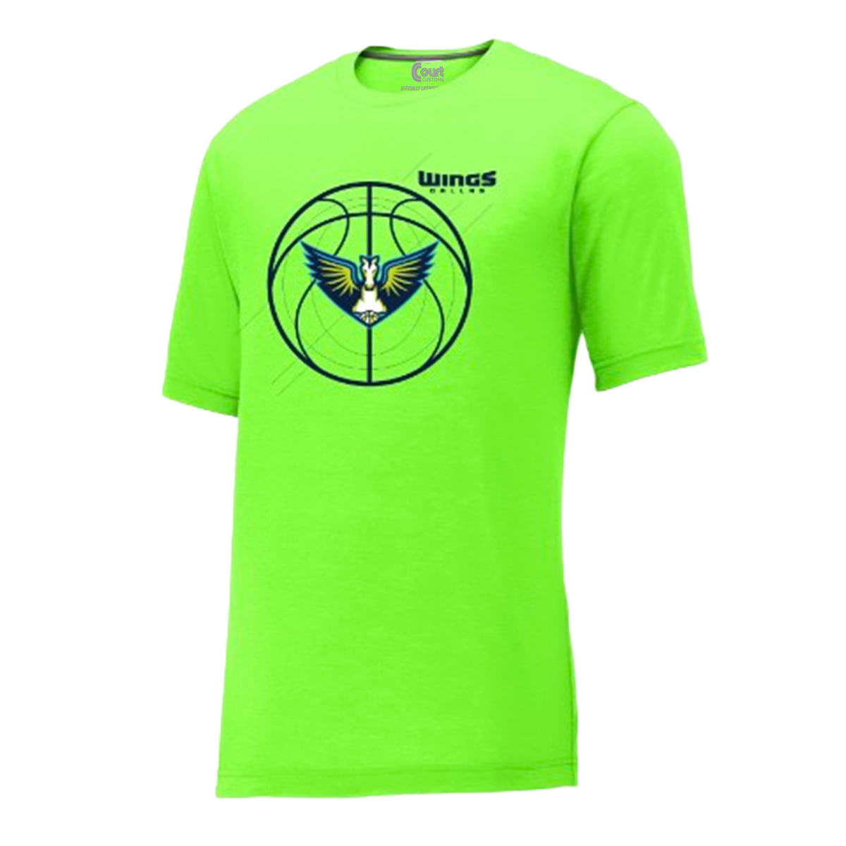 Dallas Wings Outline Ball Performance T-Shirt