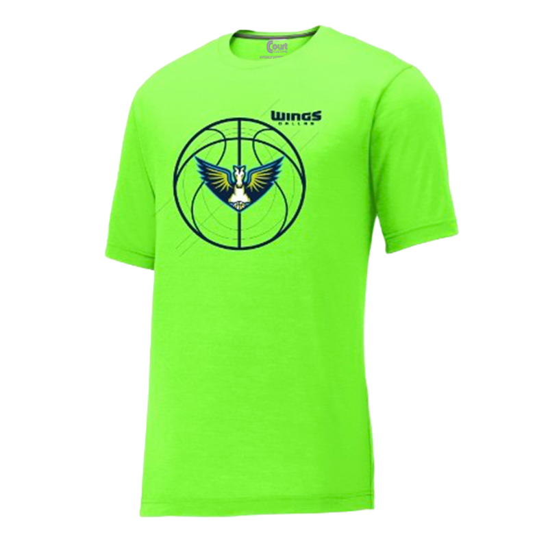 Dallas Wings Outline Ball Performance T-Shirt