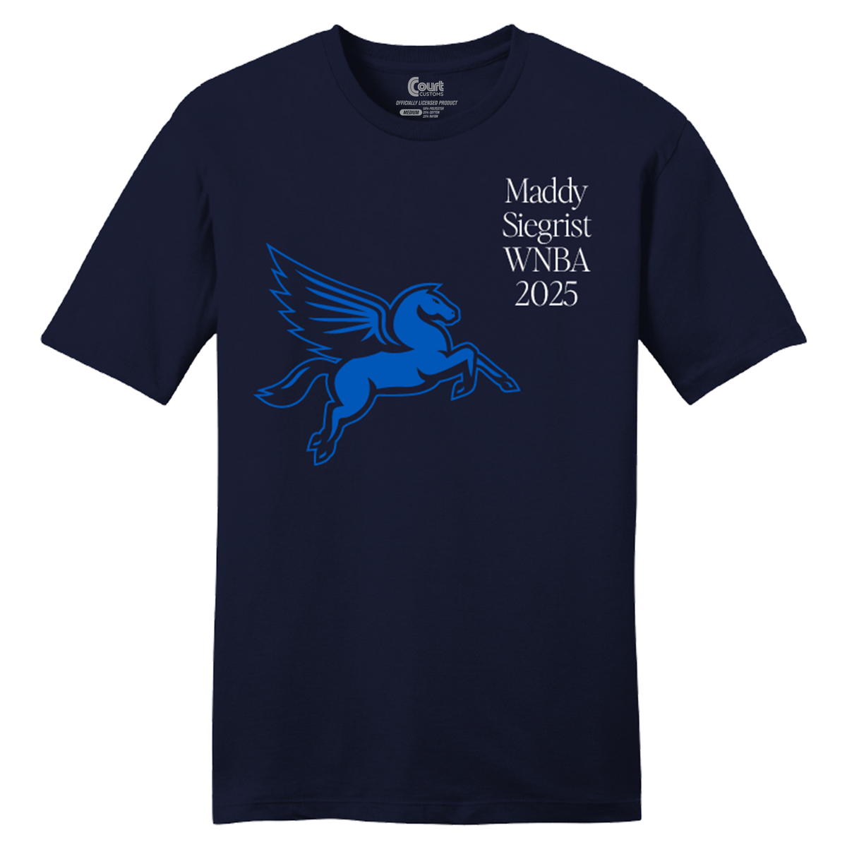 Dallas Wings Pegasus Name & Number T-Shirt - Maddy Siegrist