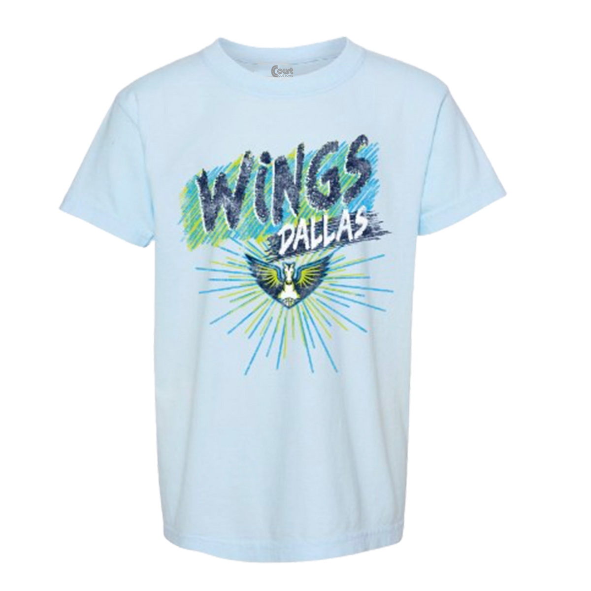 Dallas Wings Sketch Youth Logo T-Shirt