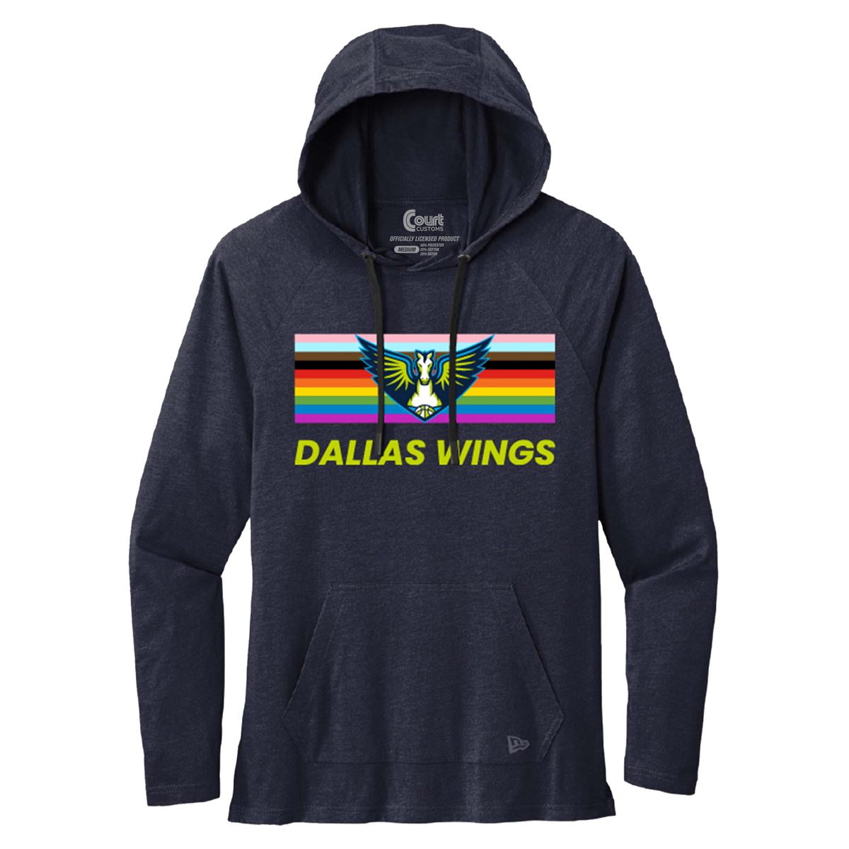 Wings Tri-Blend Pride Flag Hoodie T-Shirt