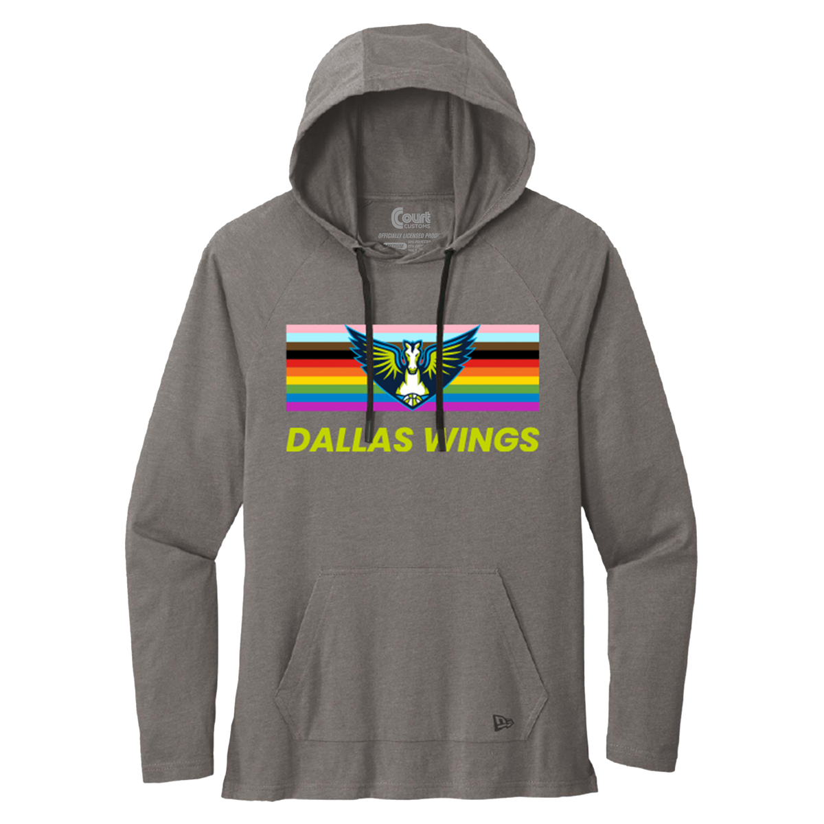 Wings Tri-Blend Pride Flag Hoodie T-Shirt