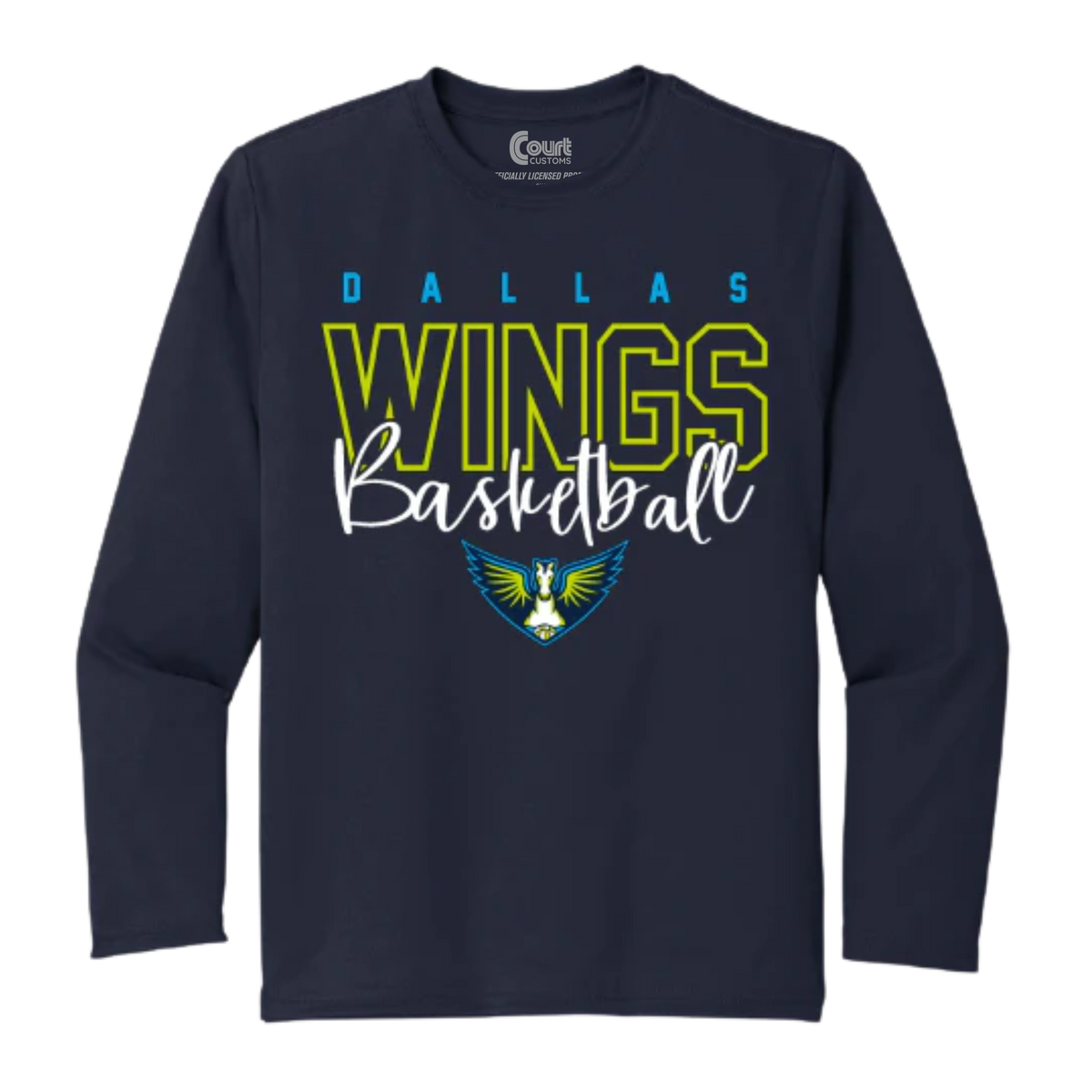 Dallas Wings Youth Basketball Performance Long Sleeve T-Shirt