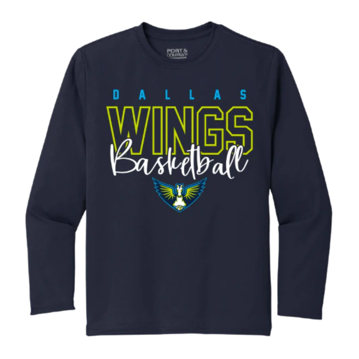 Wings Youth Bball Performance Long Sleeve T-Shirt